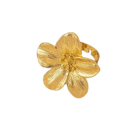 Flora elegante Ring Gold